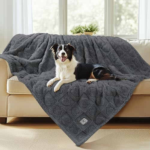 Luciphia Waterproof Dog Blanket, Reversible Sherpa Fleece for Couch Cover by luciphia
