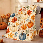 Cozy Fall Blankets and Throws, Pumpkin Blanket for Couch, Autumn Throw Blanket 40" x 60" - Image 6