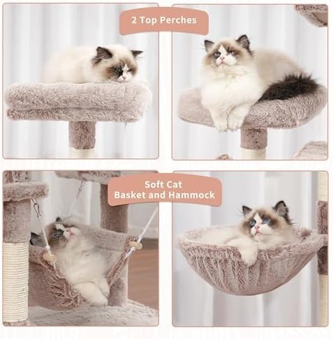 Gitelsnour Cat Tree, 71'' Tower for Large Cat with Scratching Post, GCT032MU - Image 5