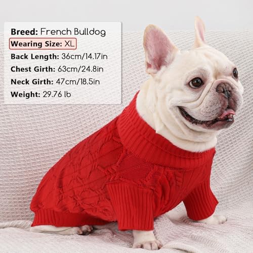Dog Snowman Santa Sweater (XX-Large, red) - Image 2