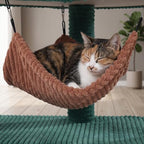 YUNIQUE Cat Tree with Cat Condo and Big Hammock, Dark Green - Image 6