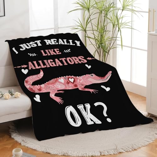Crocodile Blanket for Girls Women Boys Men Adults Kids Soft Cozy Fleece Reptiles Alligator Throw Blankets Gifts Warm Flannel Plush Lightweight Decor for Couch Bed Sofa 60"X50" - Image 3