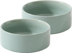 Havniva Cat Bowls Set of Two, 6.1” Ceramic Cat Food and Water Bowls | Cat Food Bowls Whisker Friendly, Non-Slip Base, Food-Grade Ceramic, Wide Opening, Dishwasher Safe, Cat Bowls for Indoor Cats