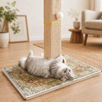 Tall Cat Scratching Post for Indoor Cats Adults with Carpet, Green - Image 4