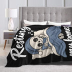 Sleepy Skeleton Blanket Throw Gift for Girls Women 80"X60" - Image 6