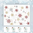 Christmas Throw Blanket Snowflake Fleece Throw Blanket Winter Holiday Lightweight Decorative Blankets Super Soft Cozy Throw Blankets for Home Sofa Couch(Red/Gold Snowflake) 50" x 60" - Image 5