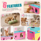 AsFrost 33inch Interactive Cat Toy Feather Toys Playhouse for Indoor Cats - Image 4