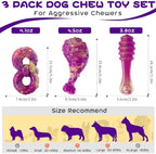 WinTour Tough Dog Chew Toys for Aggressive Chewers, Nylon Durable Dog Toys - Image 2