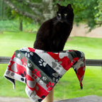 Pet Dog Cat Blanket Ultra Soft Cozy Fleece Paw Print Design Machine Washable Durable for Crates Beds Sofas Travel (Argyle Paws, Large) - Image 4