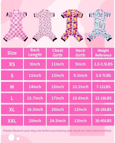 PET SHOW 4 Pack Girl Fleece Dog Pajamas Warm for Small Doggiess - Image 2