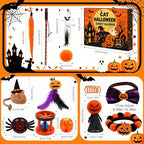 13 Day Halloween Cat Advent Calendar 2026, Interactive Cat Toys Countdown Calendar with Feather Wand, Plush Mice, Bell Balls, Springs, for Cats - Image 2