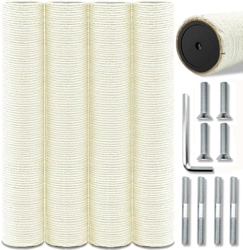 4PCS Cat Scratching Post Replacement, 15.7in Cat Tree Parts with M8 Screws by SIYIPURR