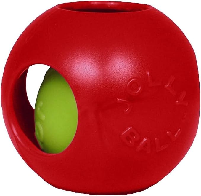 Jolly Pets Teaser Ball Dog Toy, Small/4.5 Inches, Red (1504 RD)