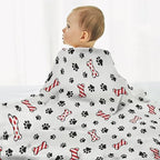 Dog Paw Blanket, Dog Paw Christmas Santa Claus Xmas Truck Blankets, Gift for Girls Dog Paw Lover, 40"x50" Soft Lightweight Plush Throw Blanket for Couch Bed Sofa Decoration - Image 5