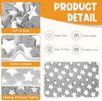 Tatuo 4 Pcs Fleece Dog Blanket for Puppy Cat, Grey, 24 x 16 in, Star - Image 2