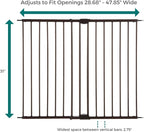 MyPet Windsor Walk Thru Pet Gate: 28.68" - 47.85" Wide Dog Gate. Hardware Mount, Dog Gates for The House, Cat Gate for Doorway. 31" Tall, Matte Bronze