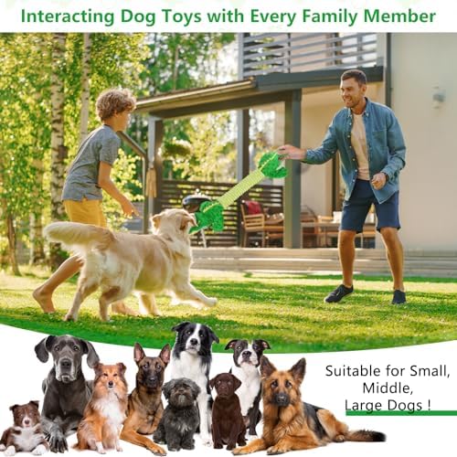 Letsmeet Large Squeaky Alligator Dog Toys, Interactive Puppy Toys with Crinkle Paper, Pull Tug of War Dog Toy, Plush Dog Chew Toys for Small, Medium, Large Breed - Image 7