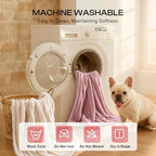 LINENLUX 1 Pack 3 Fleece Dog Blanket Soft Warm Cat Beige/Pink/Grey Small - Image 6