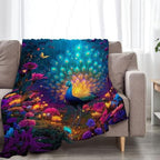 Fantasy Peacock Blanket Animal Throw Blankets Gifts for Girls Boys Kids Peacock Lover Soft Cozy Fleece Plush for Couch Sofa Bed 60"x50" - Image 4