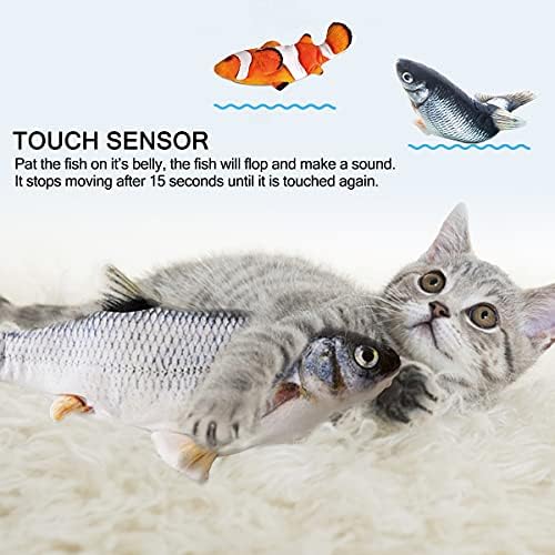 Interactive Cat Toys Flopping Fish with Catnip, Motion Activated Cat Toy - Image 2