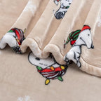 Berkshire Blanket Peanuts® VelvetLoft® Cute Character Snoopy Plush Blanket, Snoopy Best Christmas Icons Opened Up Large Neutral(60in x 70in) - Image 7