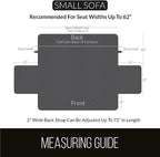 Sofa Shield® Couch Slip Covers for Dogs, Reversible Furniture Protector with Strap, Stain and Tear Resistant Cushion Cover, 62 inch Seat, Machine Washable Slipcover Pets, Cats, Light Gray