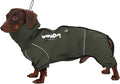 Dachshund Full Body Dog Raincoat, Waterproof 4-Leg Jacket with Removable Belly Flap, Lightweight Reflective Hooded Dog Coat for mini Dachshund Small Medium Dogs (X-Small (4-6lbs))