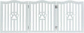 Pet Gate, Wooden Free Standing Dog Gate for Small Dogs and Cats. Great Folding Fence for Doorways, Halls, Stairs. Grey