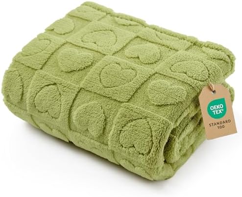 Bedsure Dog Blanket for Small Dogs Puppy and Cats, Soft Fleece, 25x35 Green by BEDSURE