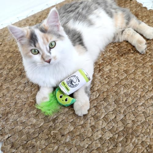 Quirky Kitty Whisker Claw and Lime Catnip Crinkle Plush Cat Toy, Pack of 2 - Image 7