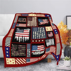 Veteran Blanket American Flag Throw Blanket Veterans Day Gifts for Men Women Adults Super Soft Cozy Plush Fluffy Fuzzy Fleece Blanket Home Decor 60''X80'' - Image 5