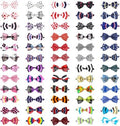 Segarty 60pcs Adjustable Bow Ties for Dogs, Bowtie Collars for Small Medium Pet, Comfortable Cats Neck Bow Tie Large Puppy Cute Neckties Grooming Accessories for Summer Birthday Holiday Wedding Gift by Segarty