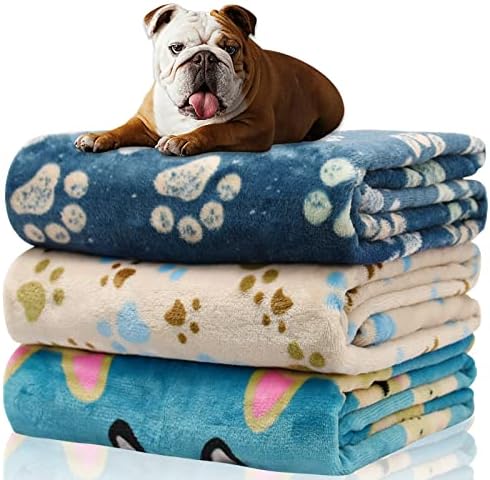 Rezutan 3 Pack Premium Soft Dog Blanket for Medium Dogs Puppy & Cat by Rezutan