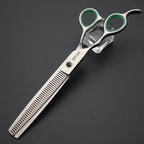 7.0 inches Professional Dog Grooming Scissors Set Straight & thinning & Curved & chunkers & comb 5pcs in 1 Set for left-handed & right handed