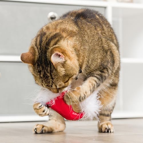 Huxley & Kent Plush Cat Toy - Holiday Interactive Catnip Toy for Cats & Kittens - Soft with Crinkle & Catnip - Fun Indoor Play - Santa Hat & Sweet Thing Candy 2pk - Image 6