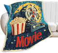 Movie Blanket Film Theater Cinema Popcorn Throw Blankets Gifts for Girls Boys Kids Movie Lover Soft Cozy Fleece Plush for Couch Sofa Bed 60"x50" by Unknown