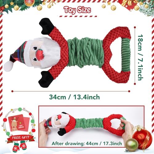 Newget Christmas Dog Toys, Plush Squeaky Interactive Toy for Puppy Teething - Image 3