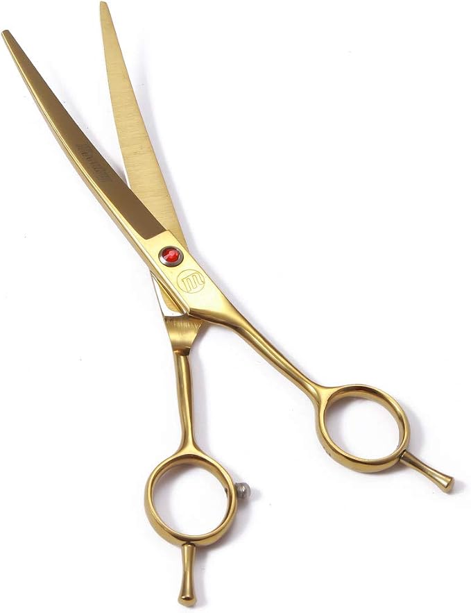 Professional Dog Grooming Scissors Set, 7 Inch/8 Inch Pet Grooming Scissors Chunkers Shears for Dog, Curved Dog Grooming Scissors, Thinning Shears for Dog with Grooming Comb | Pet Grooming Chunkers Shears for Dog, Curved Dog Grooming Scissors, Thinning...