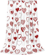Valentine's Day Red Love Hearts Blanket, Lightweight Anti-Pilling Fleece Blanket, Wedding Anniversary Birthday Gifts for Wife Girlfriend, Soft Throw Blankets for Bed Couch Sofa Chair, 60 x 80 Inch by Qilerongrong