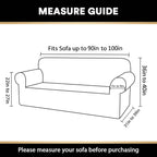 Stretch Sofa Cover Slipcover Couch Covers for 3 Cushion Couch Furniture Protector Sofa Covers with Non Slip Elastic Bottom Dogs Pet Friendly Fitted(Large Sofa 90"-100",Burgundy Red)