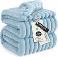 Bedsure Soft King Size Blankets for Bed Light Blue 108"x90" by BEDSURE