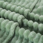 Sage Green Fleece Throw Blanket 108”×90” for Couch Sofa Livingroom - Image 4
