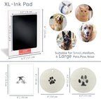Inkless Pet Paw Print Kit,Dog Nose Print Kit,Ink Paw Print Ornament for Dogs Cats,Clean Touch Ink Pad,Mess Free,Pawprints Memorial Keepsakes,Pets Paw Print Impression Kit-XL 4 Pack - Image 6