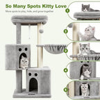 Small Cat Tree Tower for Indoor Cats, 40 in Multi-Level Cat Scratching Post - Image 6