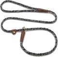 Mendota Pet Slip Leash - Dog Lead and Collar Combo - Made in The USA - Salt & Pepper, 3/8 in x 4 ft - for Small/Medium Breeds