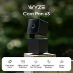 WYZE Cam Pan v3 Indoor/Outdoor IP65 1080P 360° Pan/Tilt/Zoom WiFi Smart Home Security Camera, Motion Tracking for Baby/Pet, Color Night Vision, Works with Alexa & Google Assistant