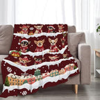 Christmas Chihuahua Throw Blanket Cute Dog Snowflake Gifts 40''x50'' - Image 5