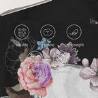 Sugar Skull Throw Blanket, Lightweight All Seasons Skull Flower Fleece Blanket for Women Girl, Black Warm Fuzzy Blanket for Bed Couch Sofa (40"x 50") - Image 3