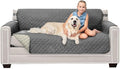 Sofa Shield® Couch Slip Covers for Dogs, Reversible Furniture Protector with Strap, Stain and Tear Resistant Cushion Cover, 62 inch Seat, Machine Washable Slipcover Pets, Cats, Charcoal Linen