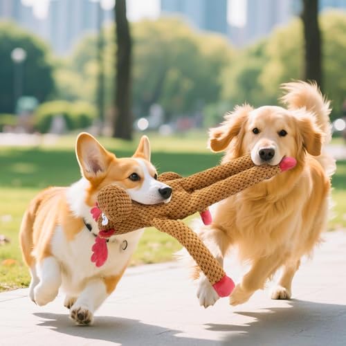 no Stuffing Christmas Dog Toys Squeaky 3-Pack Interactive Chew Toy - Image 5